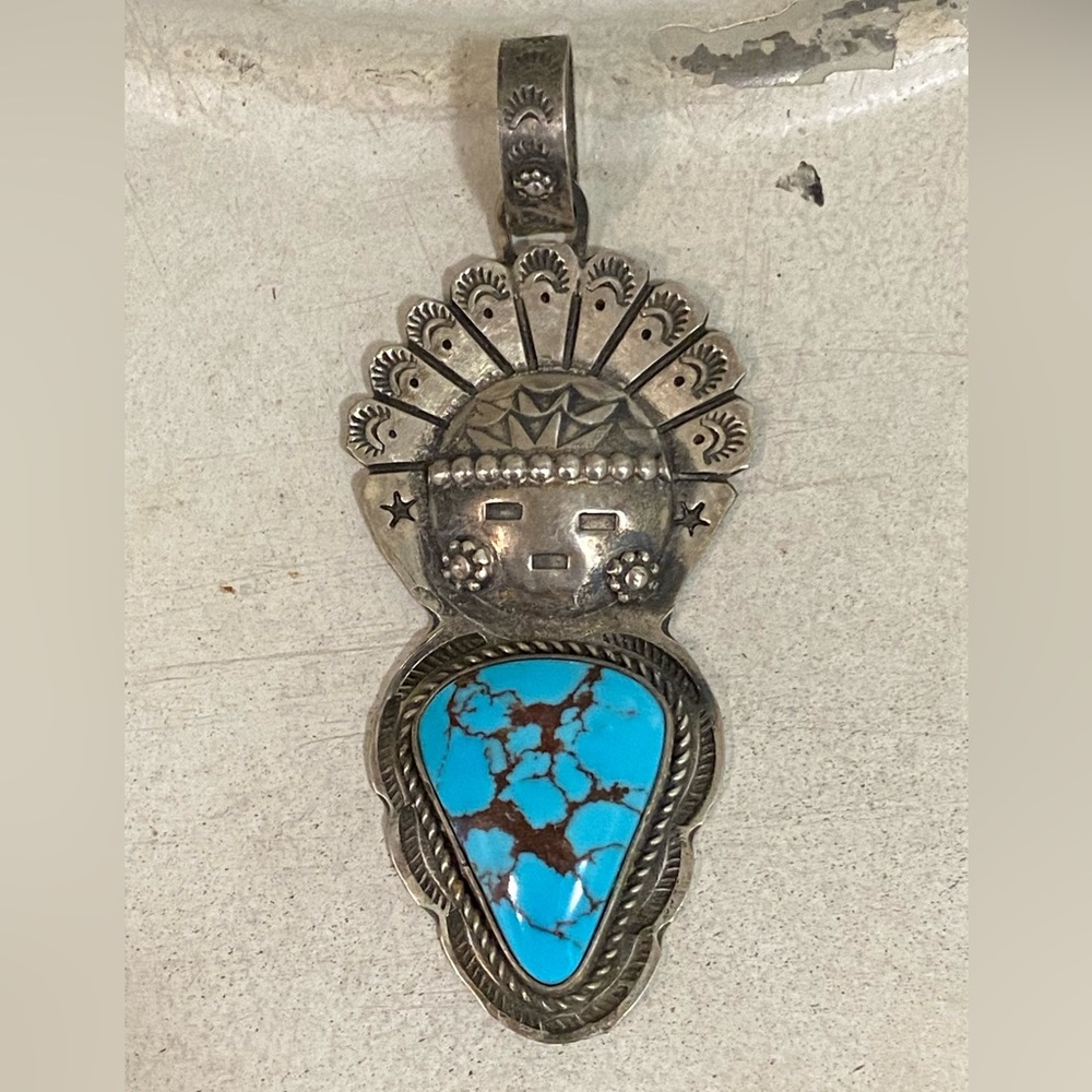 Sterling & Turquoise Spirit Girl Pendant